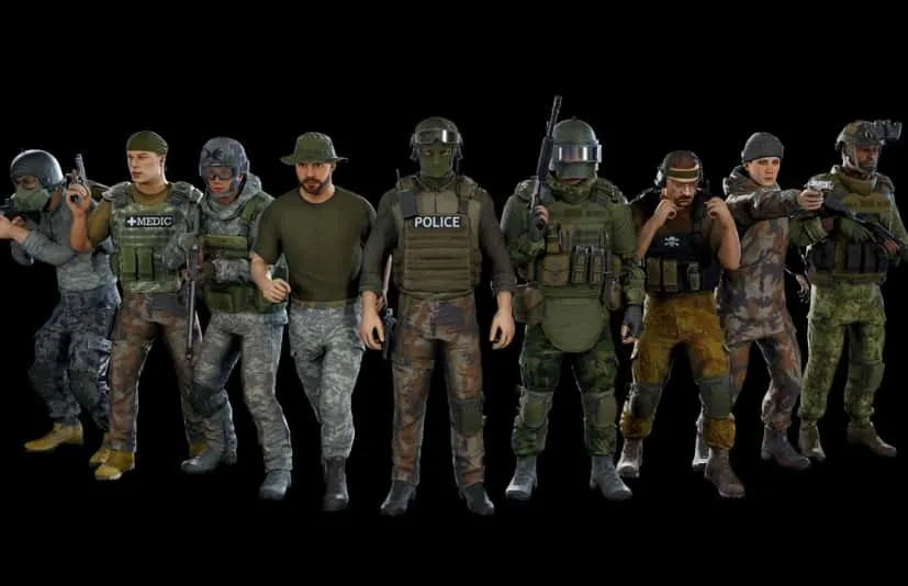 模块化士兵角色模型-Modular military character 2
