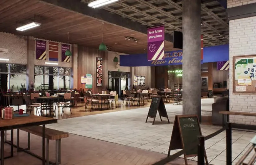 大学食堂环境 - University Cafeteria Environment