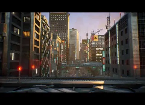 现代亚洲城市日本都市景观场景-Urban City Kitbash Set