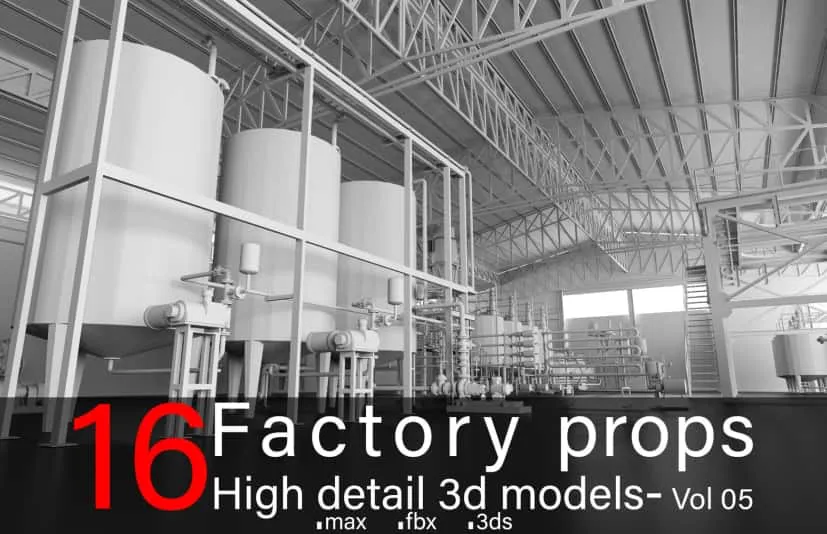 13个工厂道具集合 高细节 - 13 Factory Props Collection High Detail - Vol 11