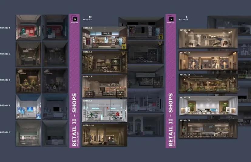 商店内景视差贴图 wParallax Retail II