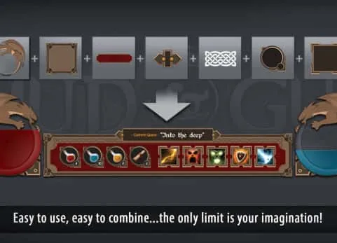 中世纪GUI艺术素材包 - HUD and GUI Medieval Art Bundle