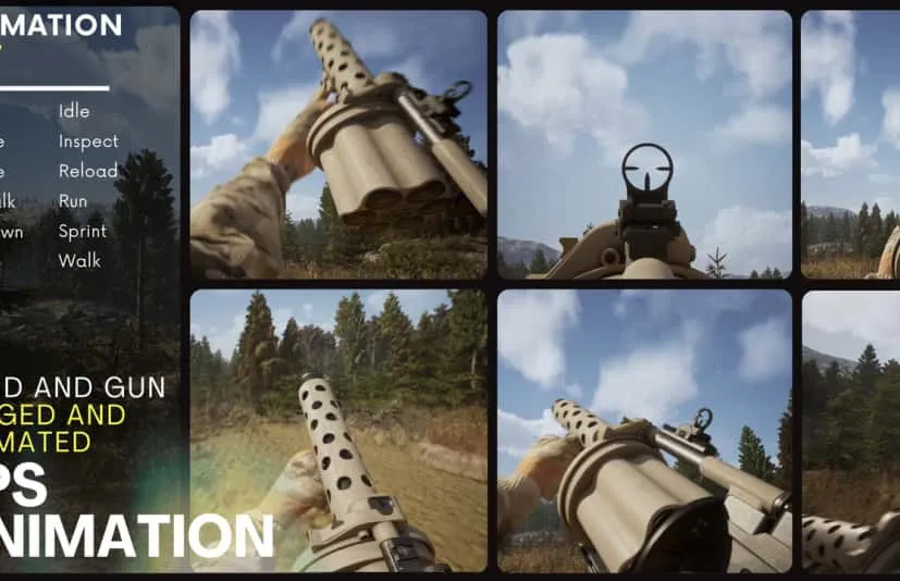 榴弹发射器模型及动画素材-Grenade Launcher 01