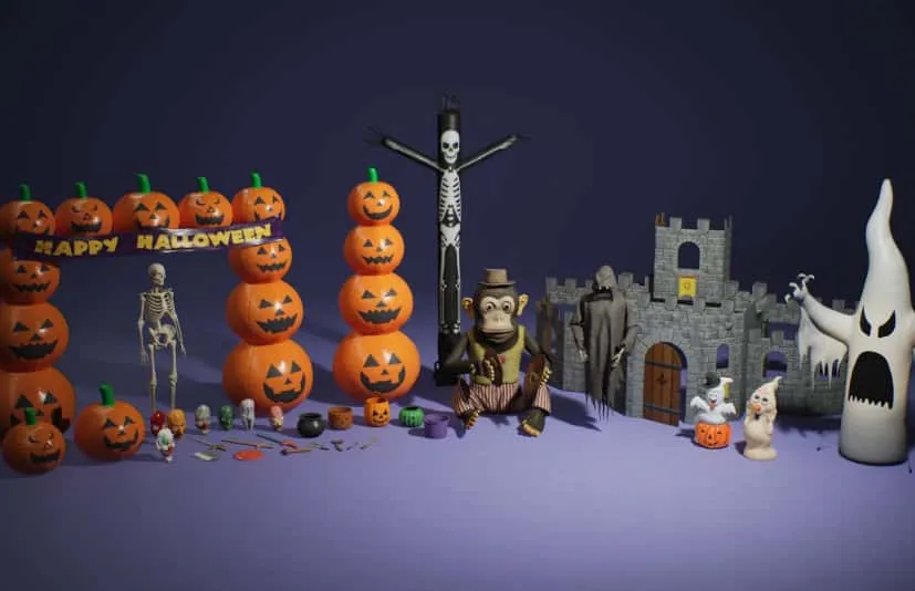 假日特辑第二卷 - 万圣节装饰 Holidays VOL.2 - Halloween Decor (Nanite and Low Poly)