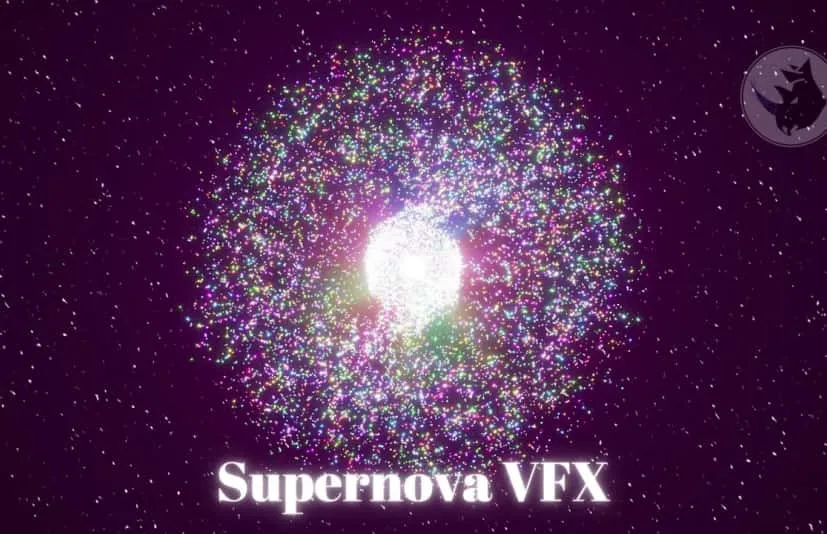 宇宙超新星爆炸绽放小行星环绕视觉特效-Supernova VFX