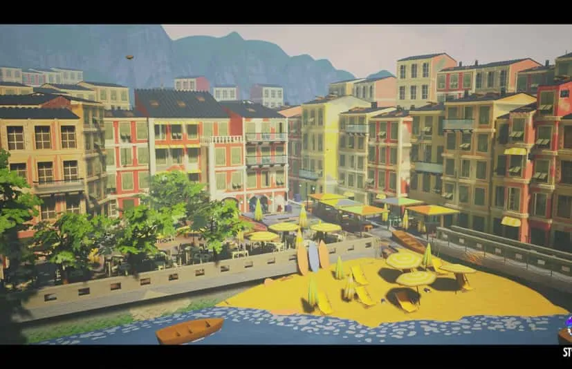 风格化的托斯卡纳海滨城市-Stylized Tuscany Seaside City
