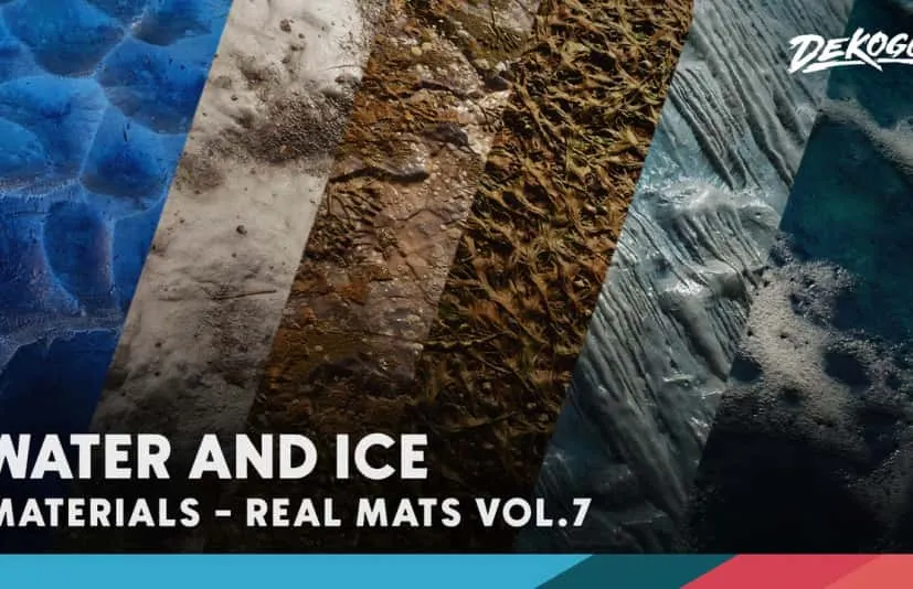 雪冰面材质-Realistic Materials Vol. 7 - Water & Ice (25+ Materials)