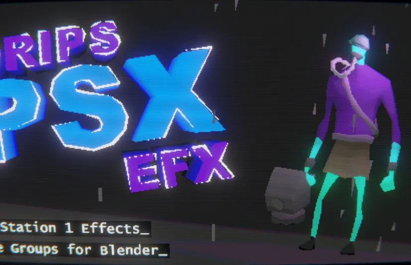 Blender材质 Drips Psx Efx v1.4 视觉特效游戏像素画纹理