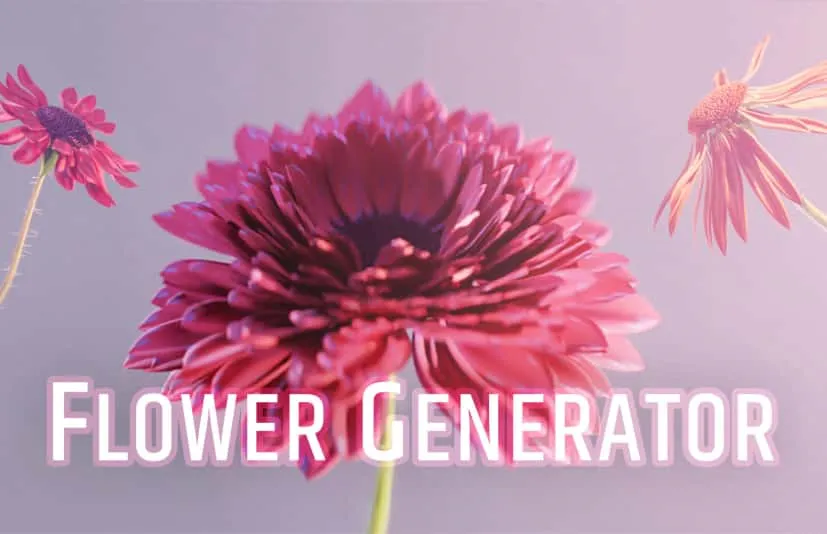 Blender预设 Flower Generator v1.1 程序化花朵生长动画节点