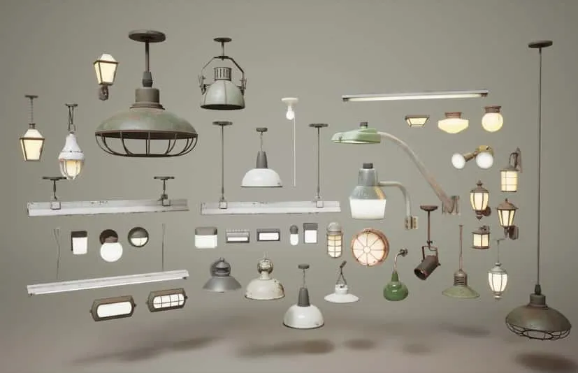 高质量灯具模型道具 Lighting VOL.3 Industrial
