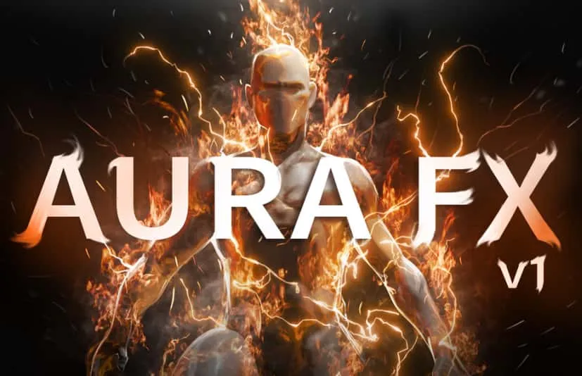 blender插件 Realtime Aura Fx Pack V1 实时光环特效闪电流粒子