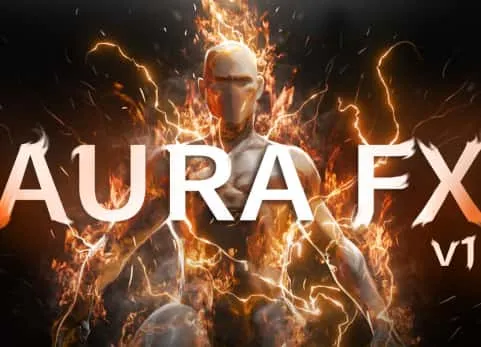 blender插件 Realtime Aura Fx Pack V1 实时光环特效闪电流粒子