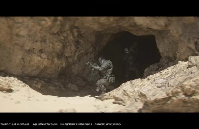 UE5虚幻5 Kheed Desert Tunnels (KDT) 沙漠隧道Nanite场景