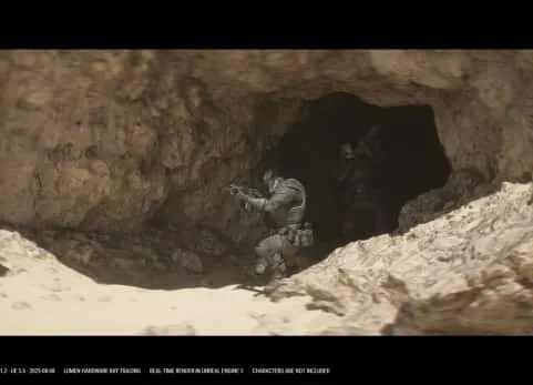 UE5虚幻5 Kheed Desert Tunnels (KDT) 沙漠隧道Nanite场景