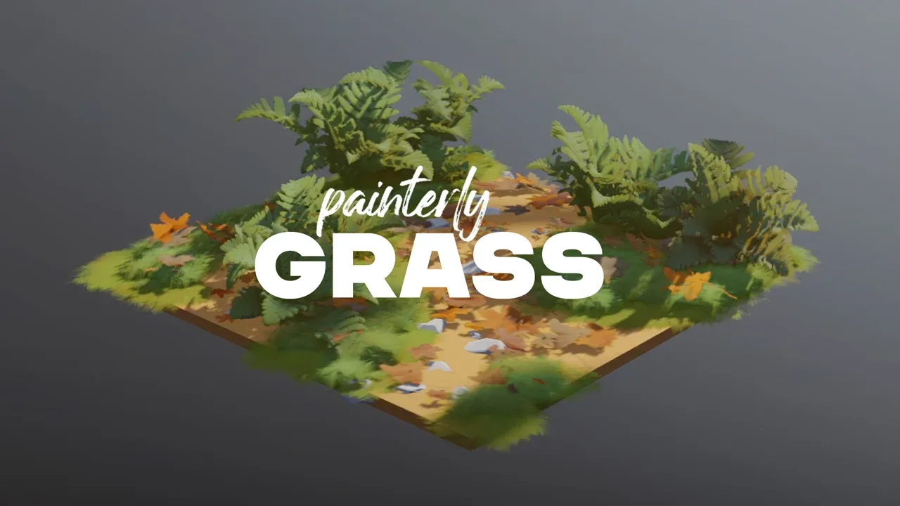 Blender 手绘风格化草野外植物EEVEE预设库 Painterly Grass