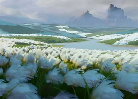 Blender 手绘风格化草野外植物EEVEE预设库 Painterly Grass