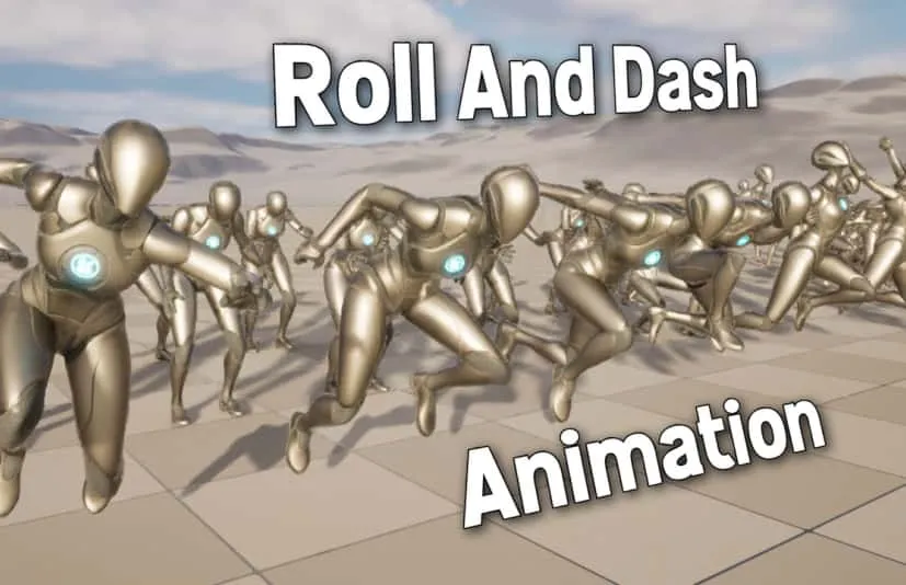 动作冒险战斗场景翻滚冲刺动画 Roll and Dash Animation