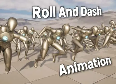 动作冒险战斗场景翻滚冲刺动画 Roll and Dash Animation