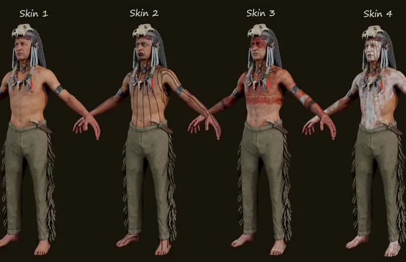 模块化阿帕奇巫师角色模型 Apache Shaman