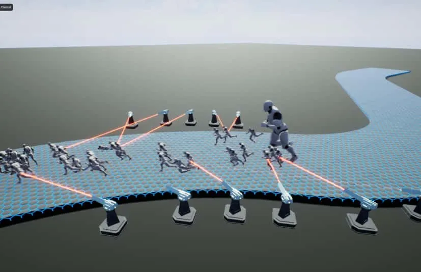 人工智能单一常规无限制塔防类游戏蓝图 AI Wave System