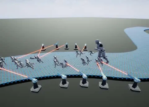 人工智能单一常规无限制塔防类游戏蓝图 AI Wave System