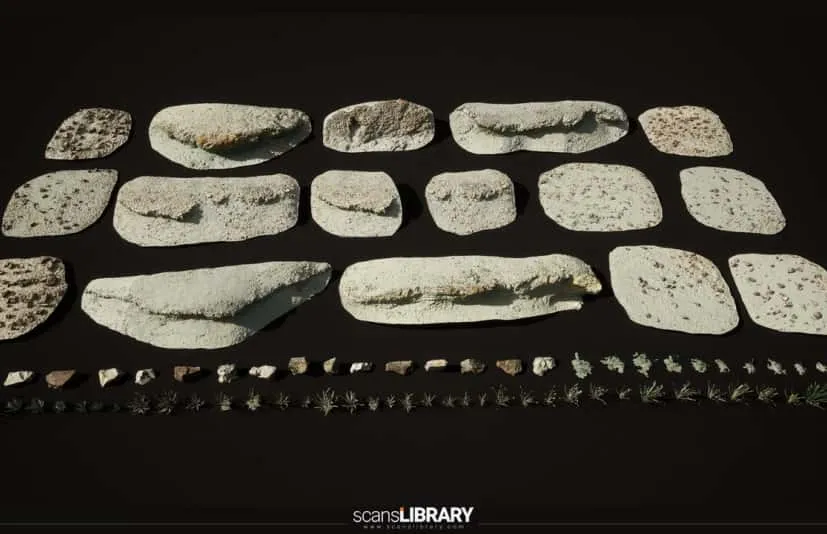 干旱荒漠戈壁景观地貌场景 Arid Landscape (NANITE)