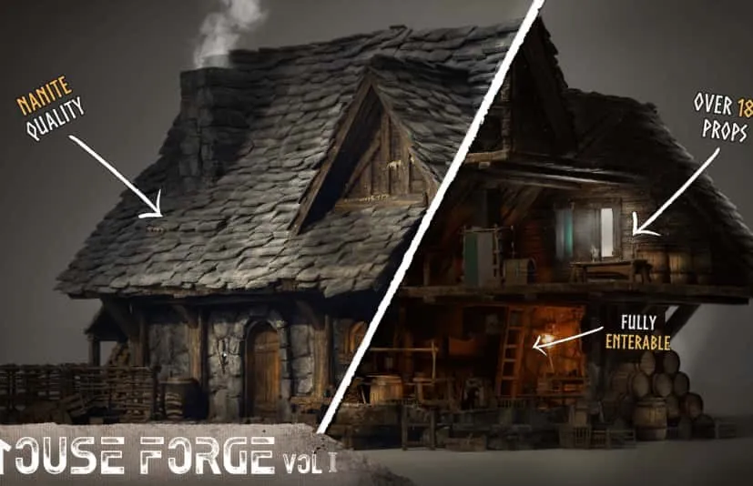 模块化建筑套件：中世纪房屋 House Forge Modular House Building Kit