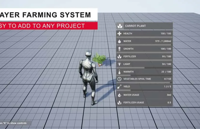 玩家农场功能蔬菜植物系统蓝图 Player Farming System 玩家农场功能蔬菜植物系统蓝图 Player Farming System