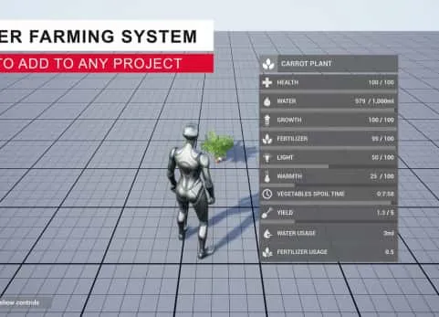 玩家农场功能蔬菜植物系统蓝图 Player Farming System