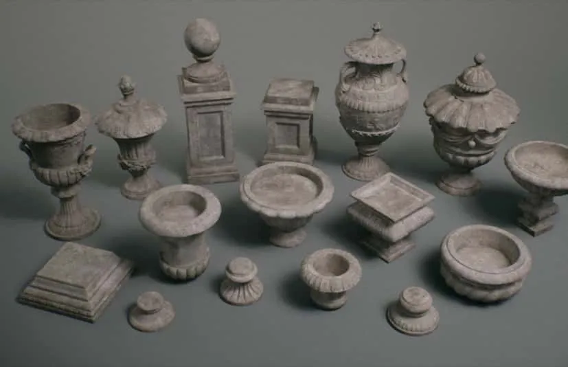 瓮花坛石雕  Stone Sculptures VOL.1 Modular Urns Stand