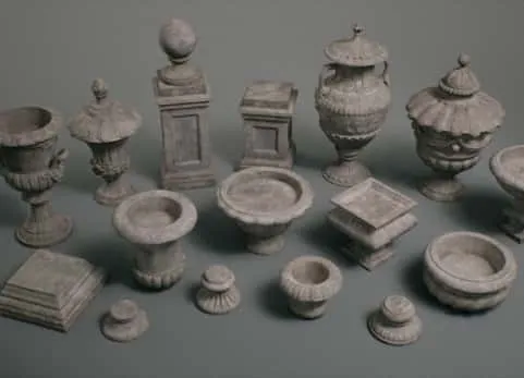 瓮花坛石雕  Stone Sculptures VOL.1 Modular Urns Stand