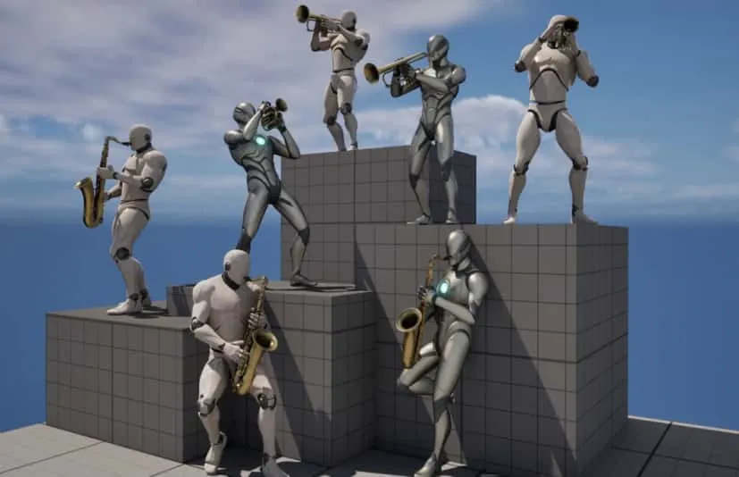 乐器小号萨克斯动作动画 Trumpet & Sax Animations