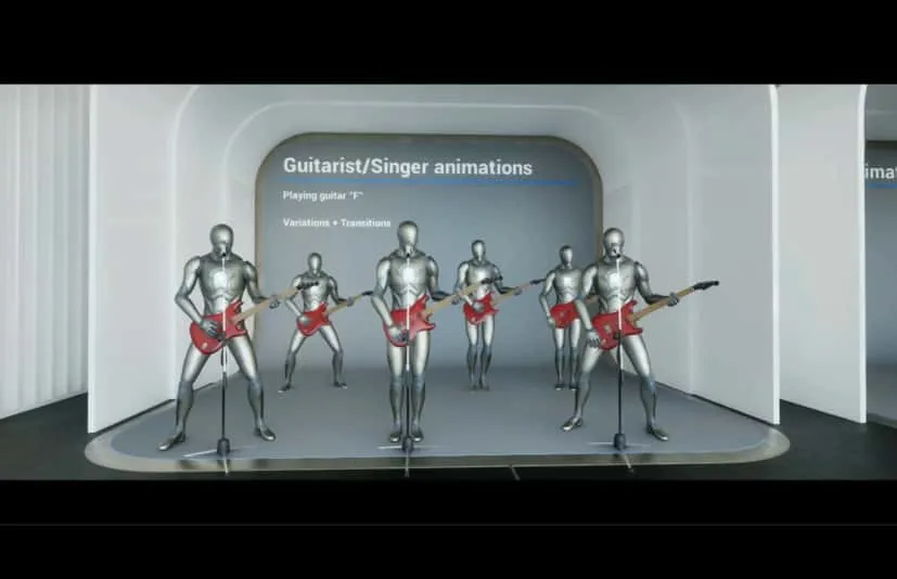 演唱会弹电吉他古典吉他表演人物动作 Guitarist Animations