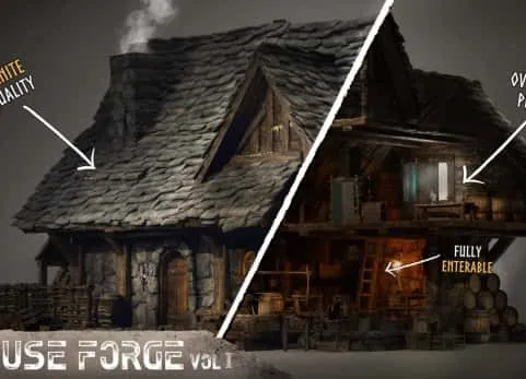 模块化建筑套件：中世纪房屋 House Forge Modular House Building Kit