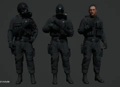 射击游戏模块化角色 Black Kit Modular