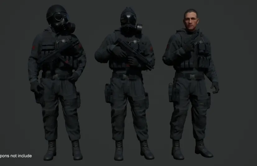 射击游戏模块化角色 Black Kit Modular
