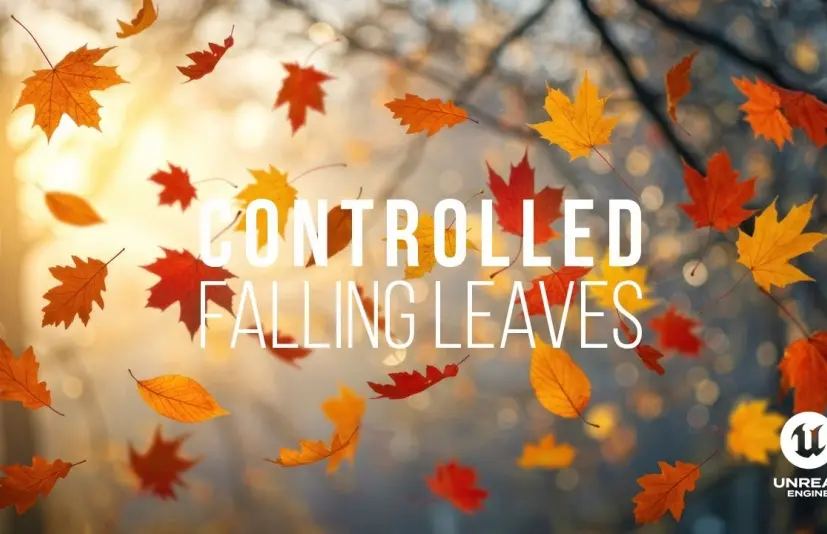 UE5落叶工具 - Falling Leaves Tool Controlled leaves for your Unreal engine 5 project