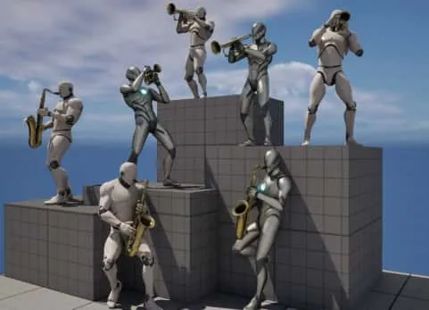 乐器小号萨克斯动作动画 Trumpet & Sax Animations