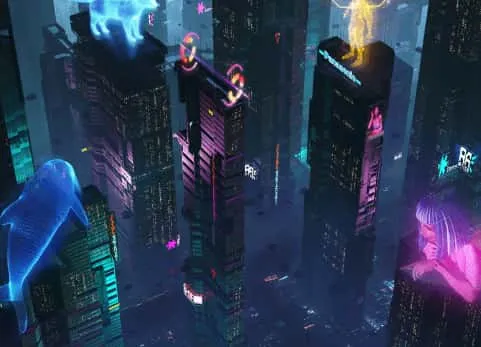 80个科幻赛博朋克城市搭建套件组合包  80 Sci-Fi Cyberpunk City Building Kitbash Pack