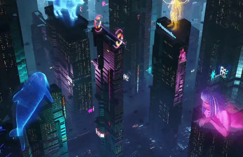 80个科幻赛博朋克城市搭建套件组合包  80 Sci-Fi Cyberpunk City Building Kitbash Pack