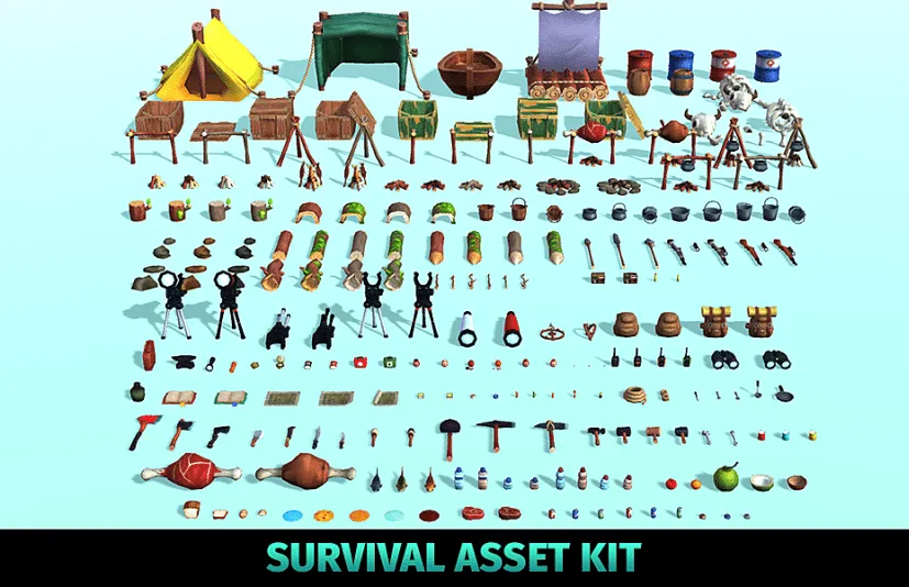 blender风格化生存资源包 Stylized Survival Asset Kit