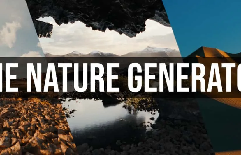 Blender插件 The Nature Generator 1.2 自然环境地形地编生成器