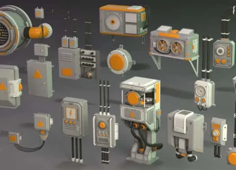 墙壁电气道具 1 - 20 件  Wall Electric Props 1 - 20 pieces