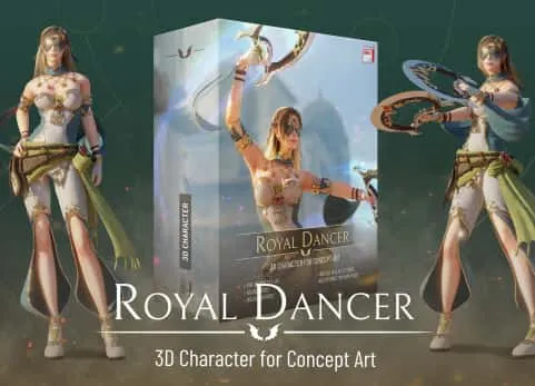 皇家舞者——概念艺术用3D角色  Royal Dancer - 3D Character for Concept Art