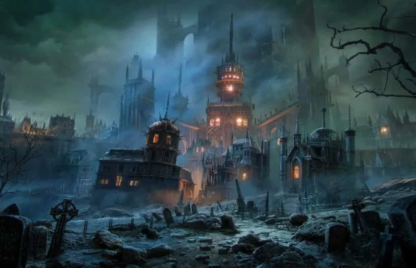 Blender幽灵领域暗黑城堡环境 KitBash3D - Ghost Realm