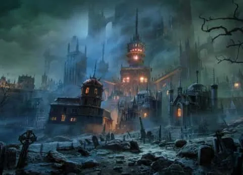 Blender幽灵领域暗黑城堡环境 KitBash3D - Ghost Realm