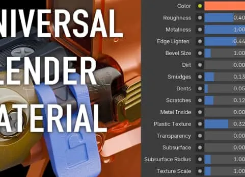 blender材质源文件通用材质无需展UV节点 Universal Blender Material v1 (A2)