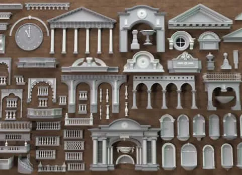 建筑立面合集7 - 88件  Building Facade Collection 7 - 88 pieces