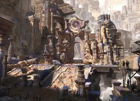 古代文化的概念图 Wen Jin - Magnificent Temple Ruins