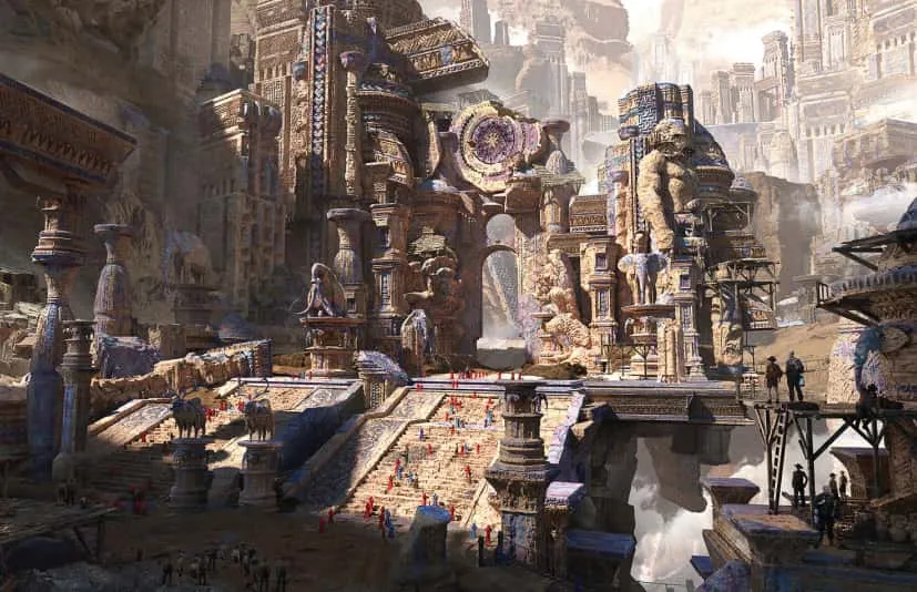 古代文化的概念图 Wen Jin - Magnificent Temple Ruins